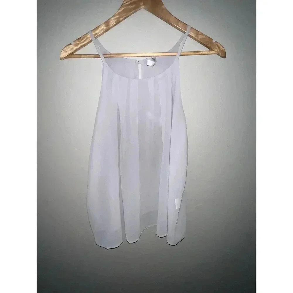 JJ Perfection Grey Tank Cami Keyhole Top Women’s Size Large